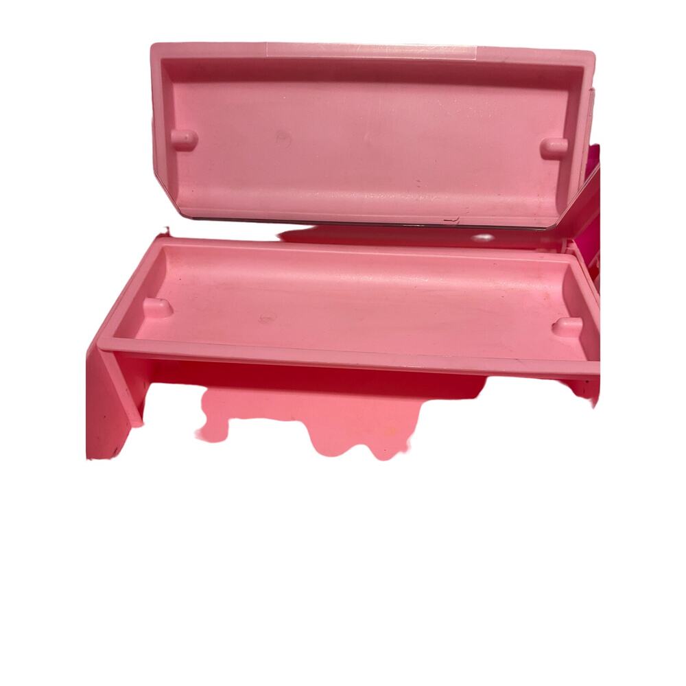 Vintage Caboodles 5626 Organizer MakeUp Case 3-Tier Mirror Large Glitter Pink - Picture 5 of 5